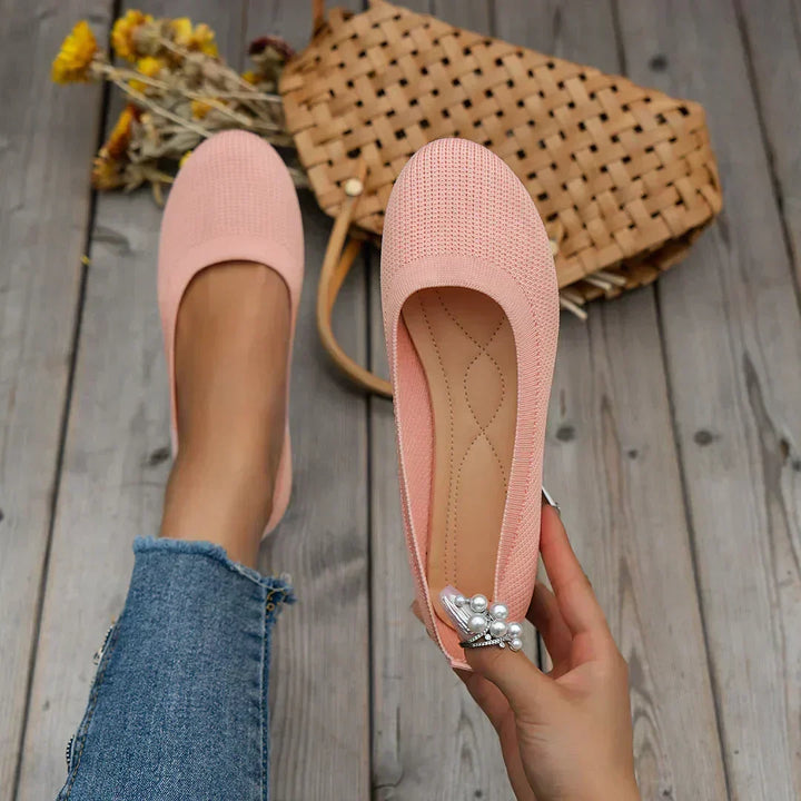 Orthopedic breathable anti-slip women's shoes for pain relief, arch support & posture correction.