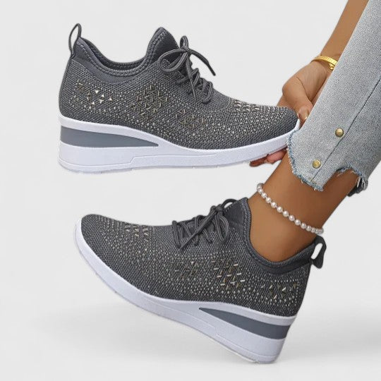 Supportive orthopedic walking shoes for women, featuring a wide fit for superior comfort and health.