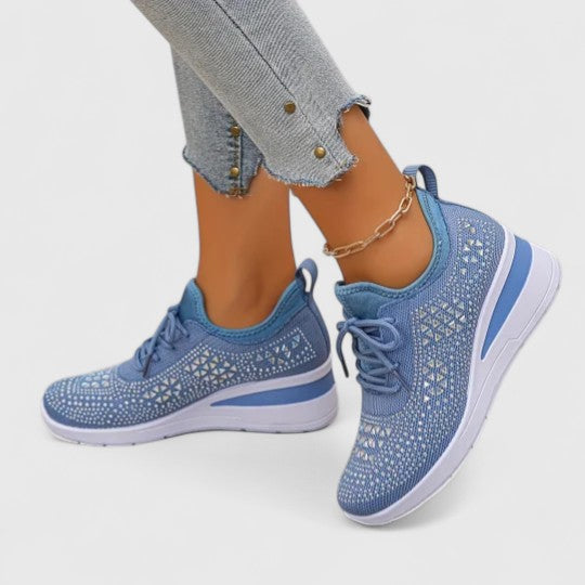 Orthopedic footwear for women, offering excellent arch support and plush comfort for tired feet.