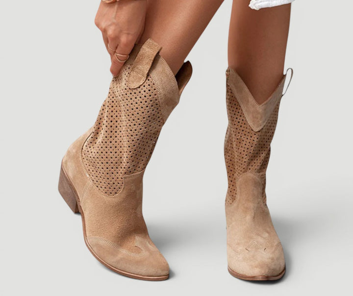 Breathable, stylish women's orthopedic cowboy boots for daily fashion, comfort, and arch support.