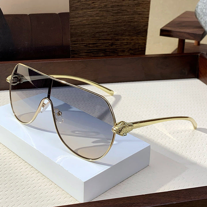 Oversized aviator sunglasses for women, featuring a durable metal frame and essential UV protection.