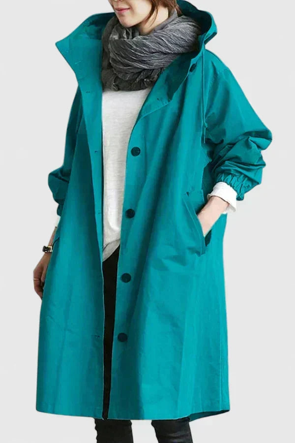 Chic & comfortable women's oversized coat, perfect long jacket for stylish fall/winter fashion.