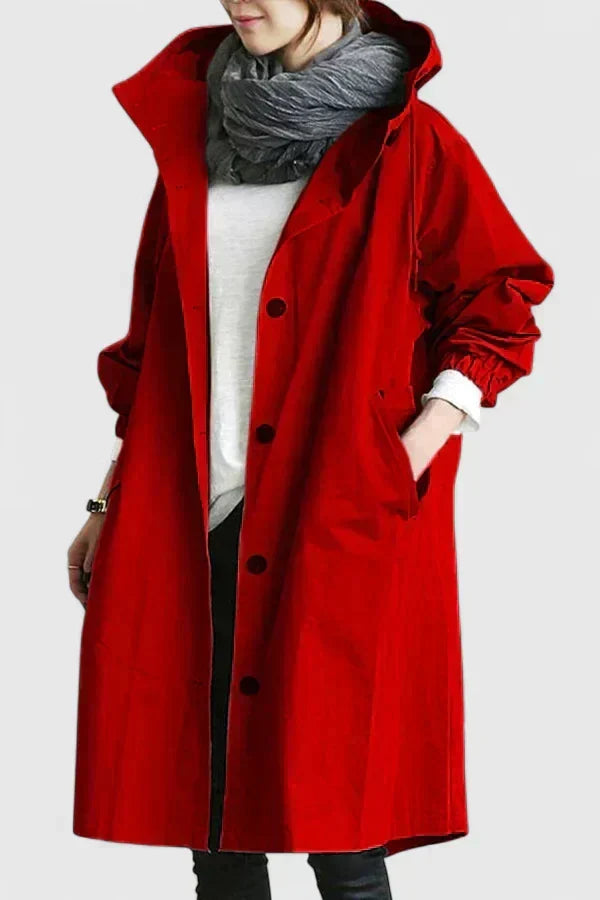 Soft & comfortable women's oversized coat, a long jacket for elegant fall/winter outerwear.