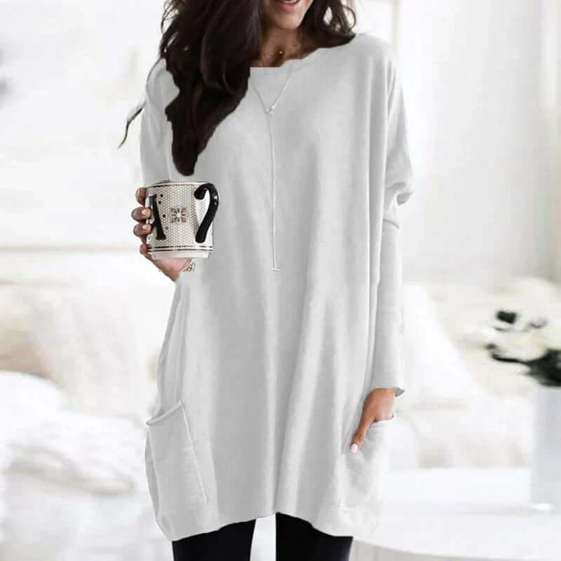 Everyday women's oversized tunic sweater, designed for ultimate comfort and chic relaxed style.