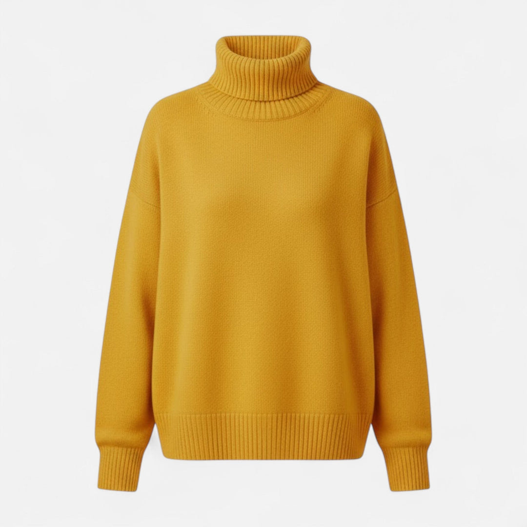 Thick and warm women's oversized sweater, perfect for chilly weather.