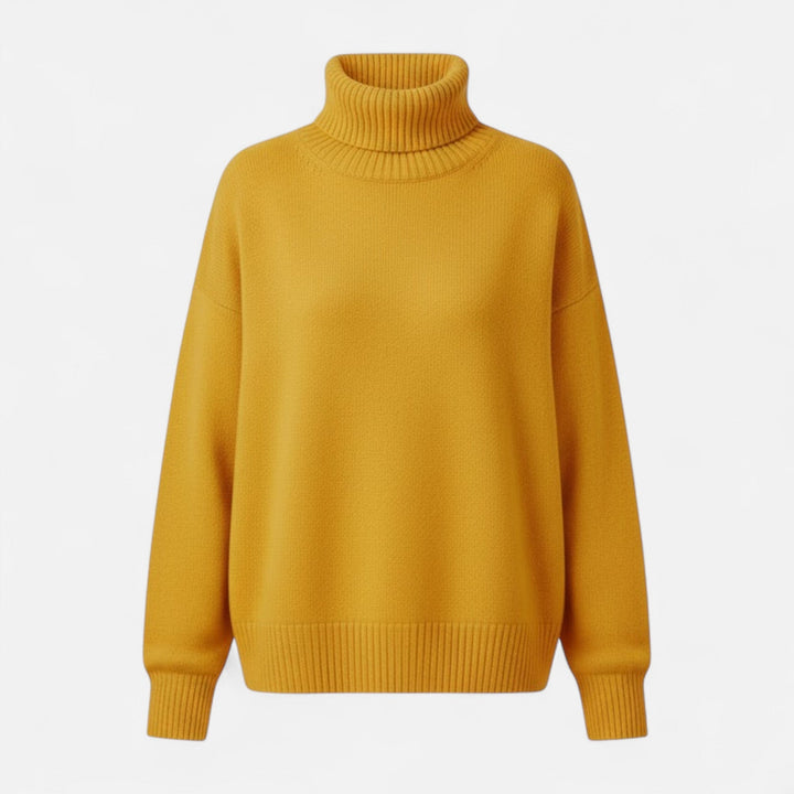 Thick and warm women's oversized sweater, perfect for chilly weather.