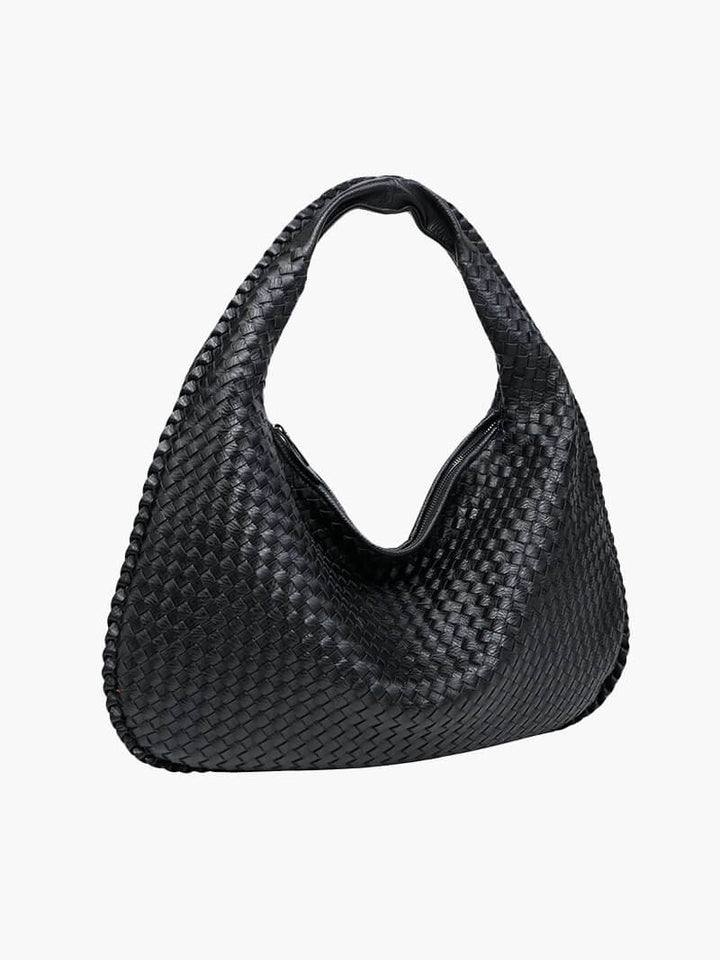 Women's oversized woven hobo bag, spacious & stylish everyday essential.