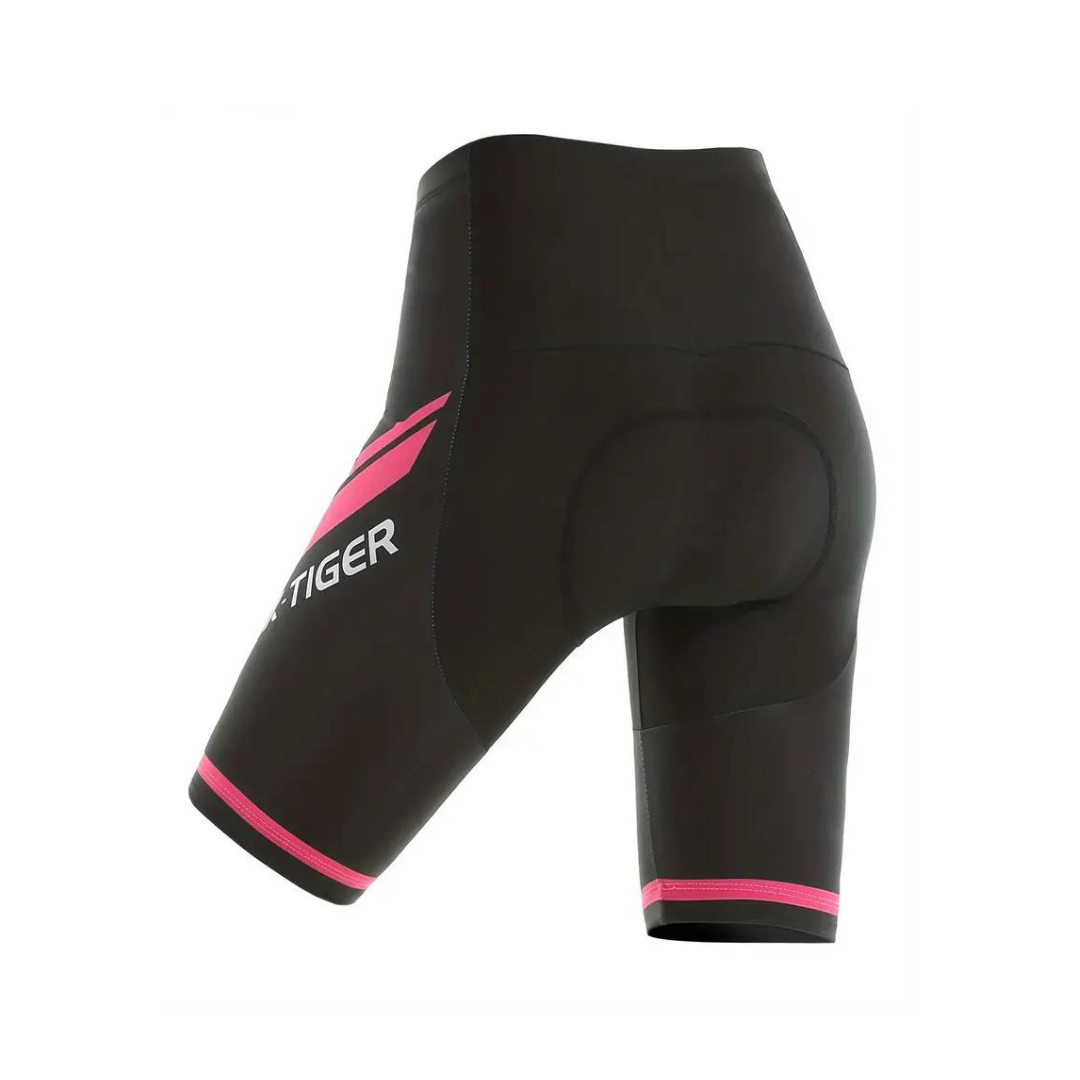 Comfortable women's bike shorts made from breathable stretch material, perfect for activewear and long rides.