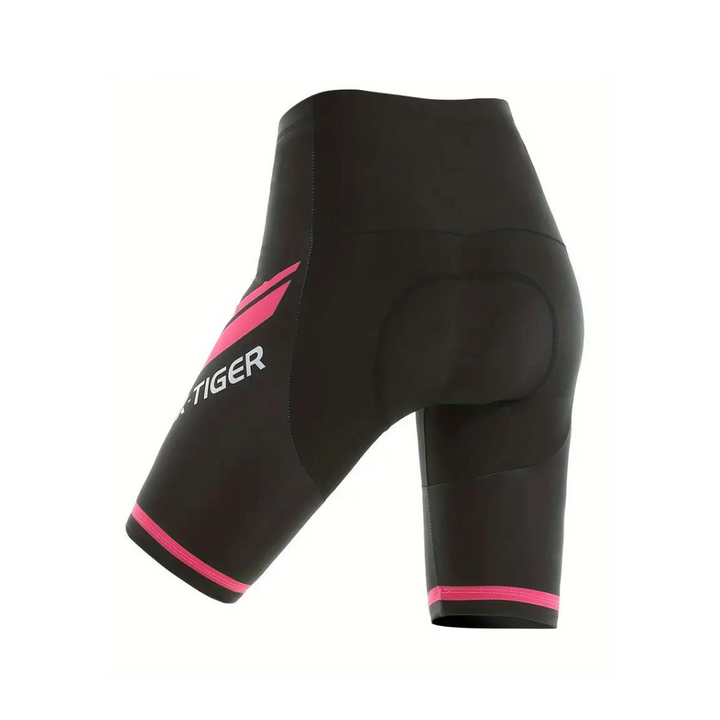 Comfortable women's bike shorts made from breathable stretch material, perfect for activewear and long rides.