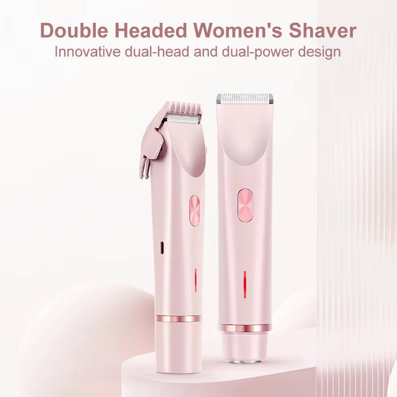 Ceramic blade women's pubic trimmer ensures painless shaving & smooth skin. Cordless, waterproof body groomer.