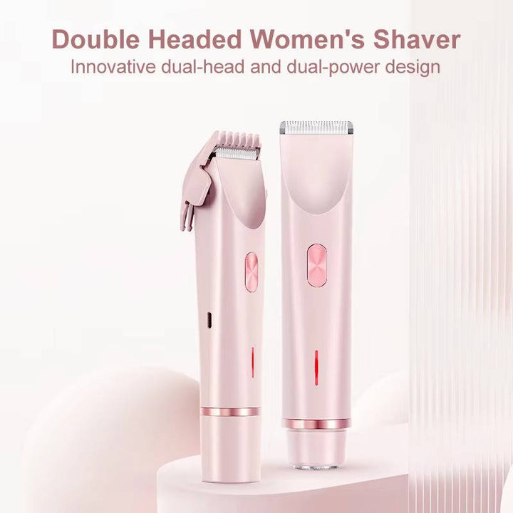 Ceramic blade women's pubic trimmer ensures painless shaving & smooth skin. Cordless, waterproof body groomer.