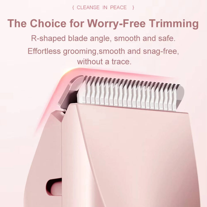 Versatile women's body & pubic trimmer. Ideal for facial hair removal, smooth, irritation-free wet/dry shaving.
