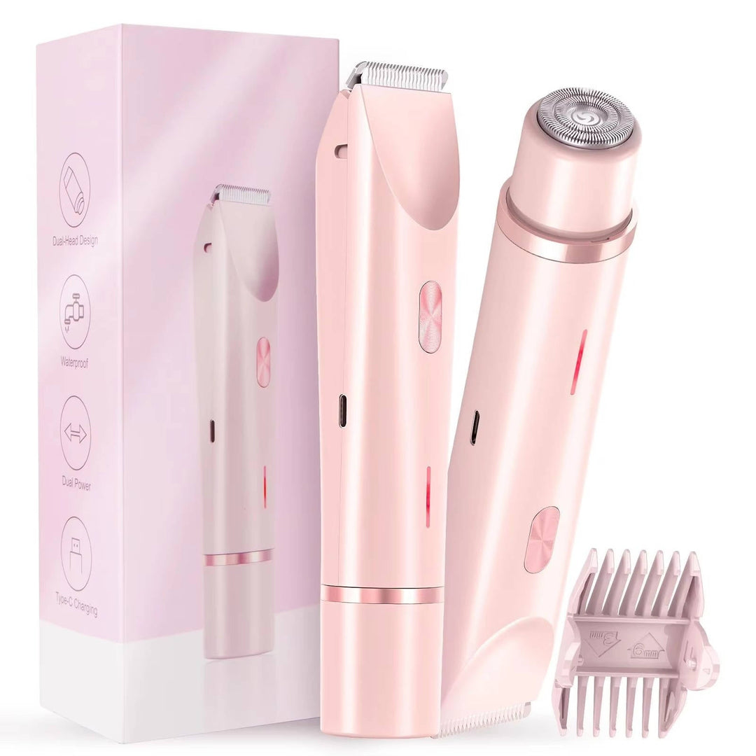 Full-body women's groomer for painless pubic, body, and facial hair removal. Smooth, irritation-free skin.