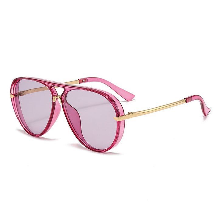 Chic women's sunglasses, pilot style with a sleek frame, offering modern eye protection.