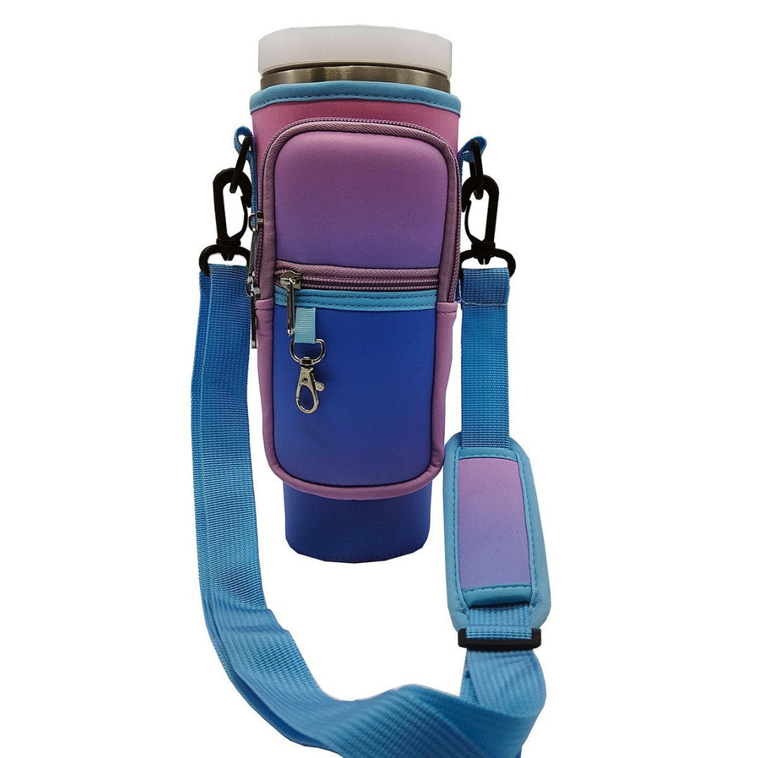 Large capacity (1200ml) women's thermal bottle & versatile carry bag, great for active lifestyles.