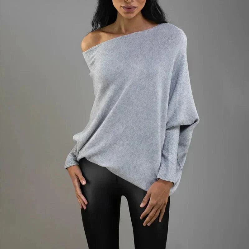 Chic pullover women's loose sweater, versatile for elegant casual looks.