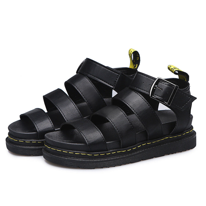 Elegant women's platform sandals, triple strap, secure ankle buckle. Perfect for any summer occasion.
