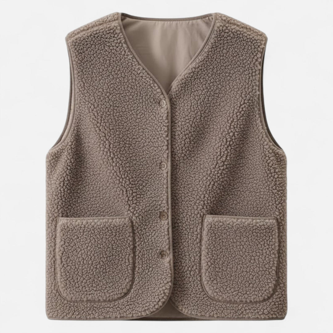 Stylish women's sleeveless vest, a must-have winter essential.
