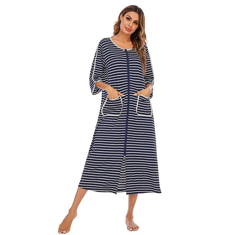Ultra-soft women's plush hooded nightdress, full-zip for supreme comfort and relaxation.