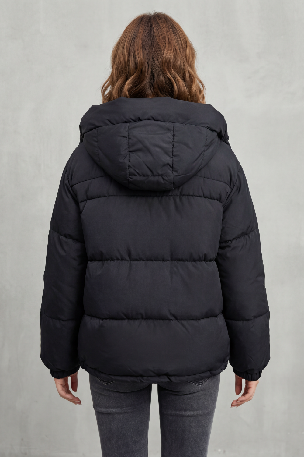 Premium women's quilted puffer jacket, featuring a sleek, lightweight design for modern winter style.