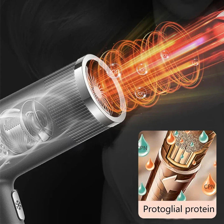 Fast drying ionic hair dryer, a beauty tool designed for salon-quality styling and a healthy shine.