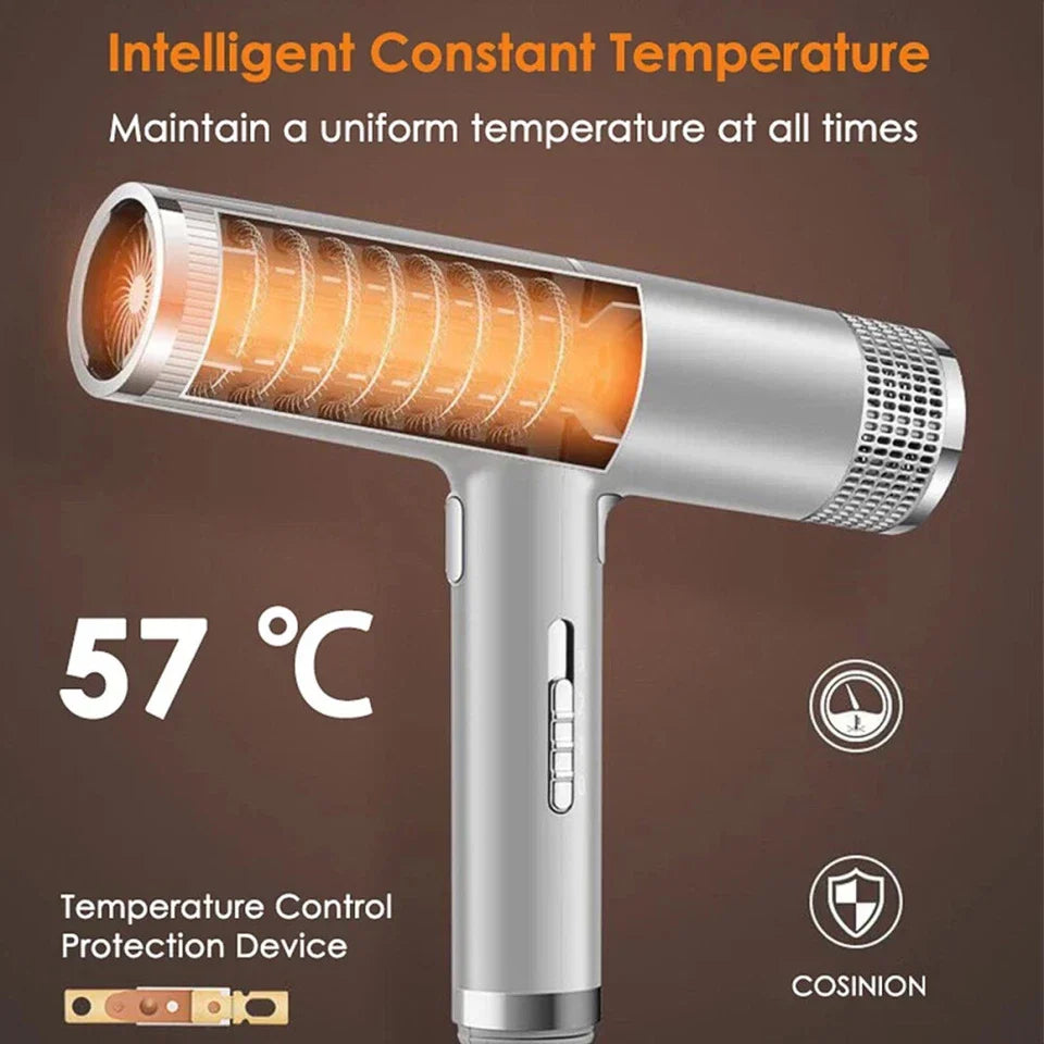 Women's professional hair dryer, ideal for achieving smooth, shiny, and frizz-free hair effortlessly.