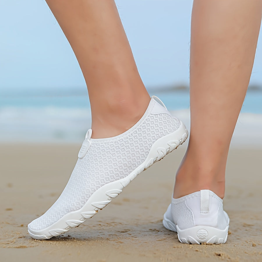 Women's quick-dry water shoes in vibrant blue, perfect for summer adventures