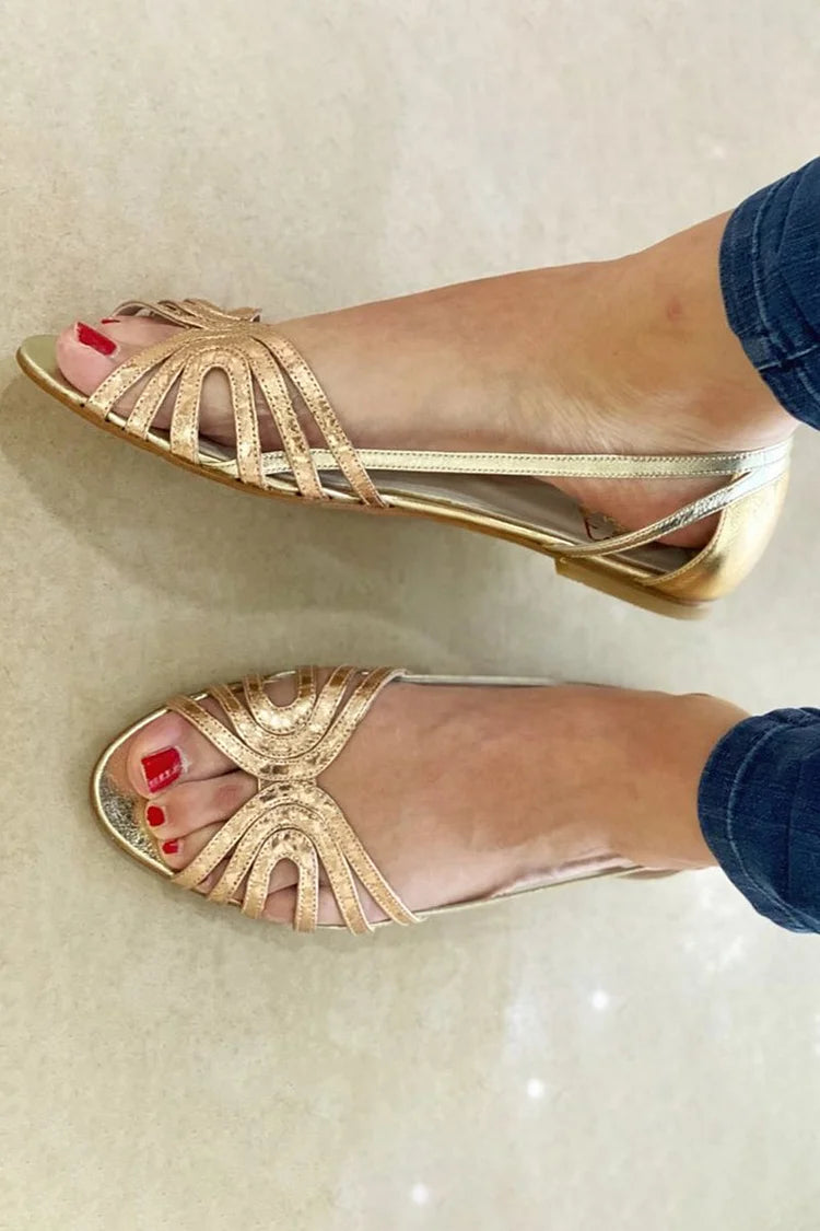 Comfortable women's slip-on sandals, ideal for vacation essentials & summer walking. Open-toe elegant design.