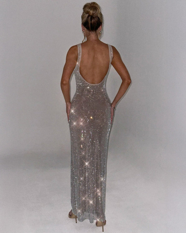 A-line embellished maxi dress for a sophisticated look