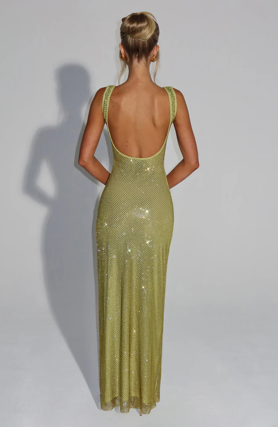 Chic and modern embellished evening gown design