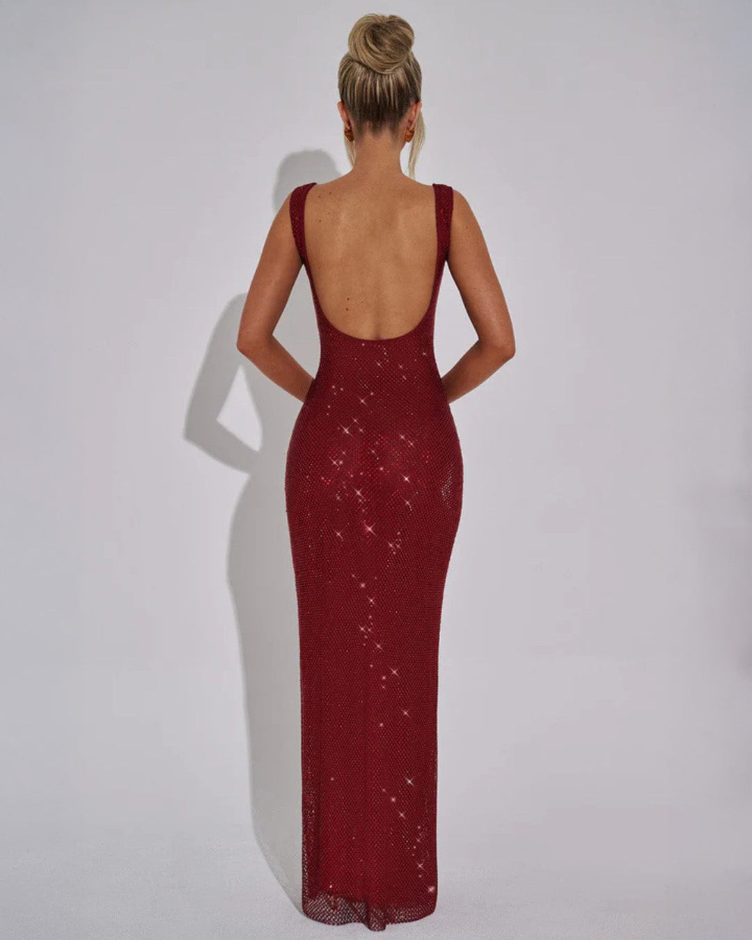 Women's fashion: floor-length embellished evening gown