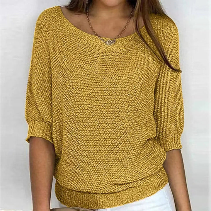 Everyday women's relaxed fit batwing sleeve sweater, a versatile addition to your wardrobe.