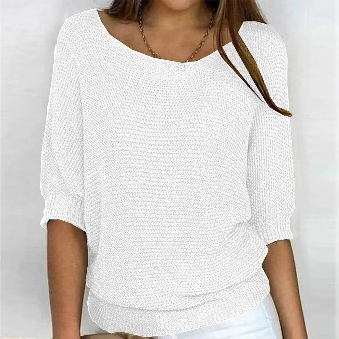 Autumn/winter women's chic batwing sleeve sweater, designed for ultimate comfort.