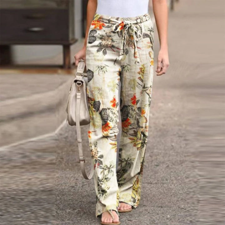 Women's Relaxed Fit Casual Trousers - Mid Waist Everyday Comfort