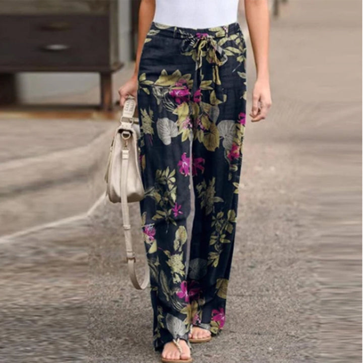 Women's Relaxed Fit Casual Trousers - Mid Waist Everyday Comfort
