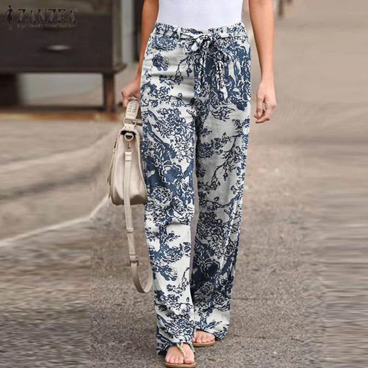 Women's Relaxed Fit Casual Trousers - Mid Waist Everyday Comfort