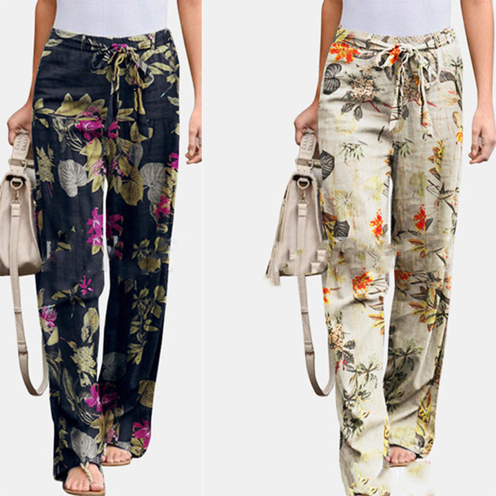 Women's Relaxed Fit Casual Trousers - Mid Waist Everyday Comfort