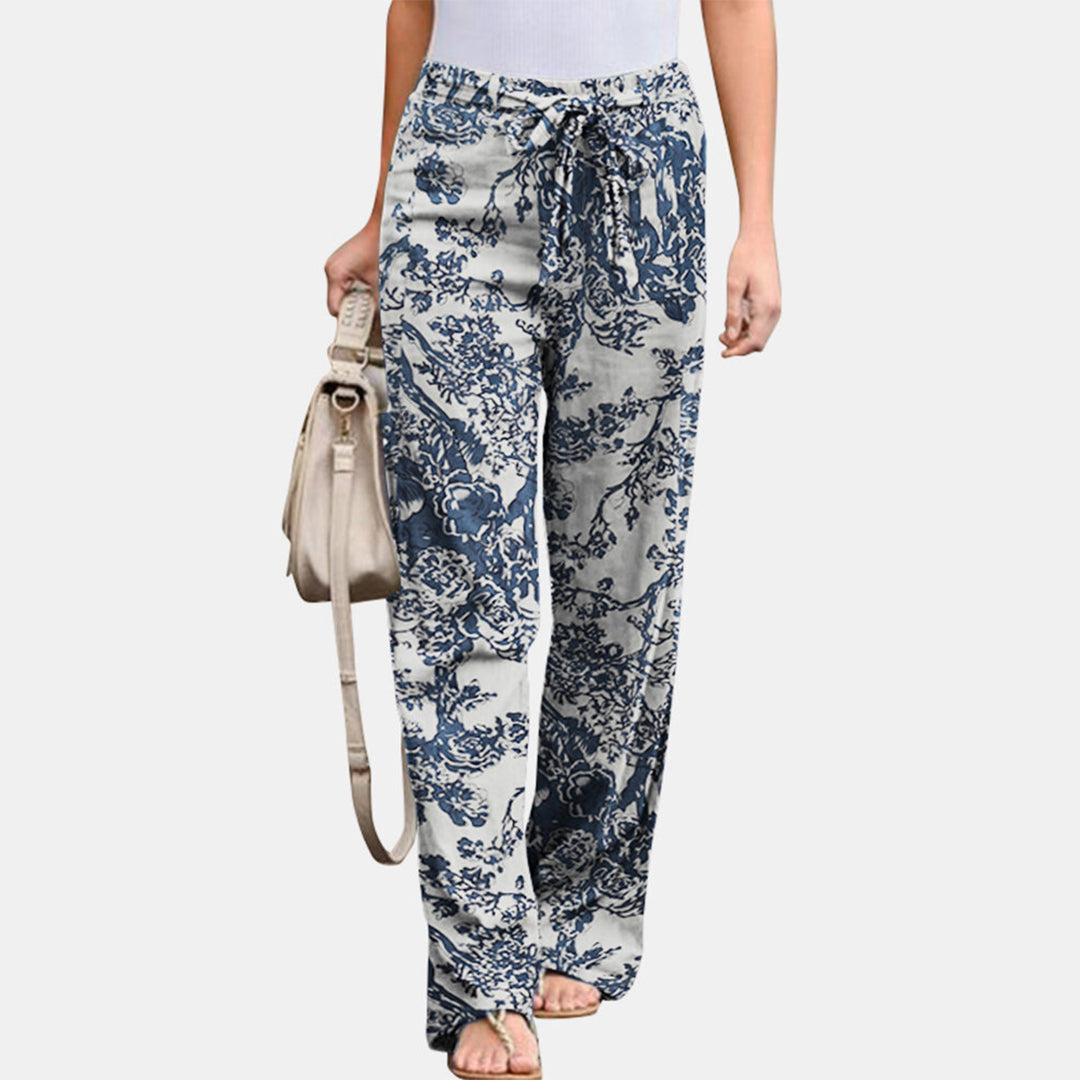 Women's Relaxed Fit Casual Trousers - Mid Waist Everyday Comfort