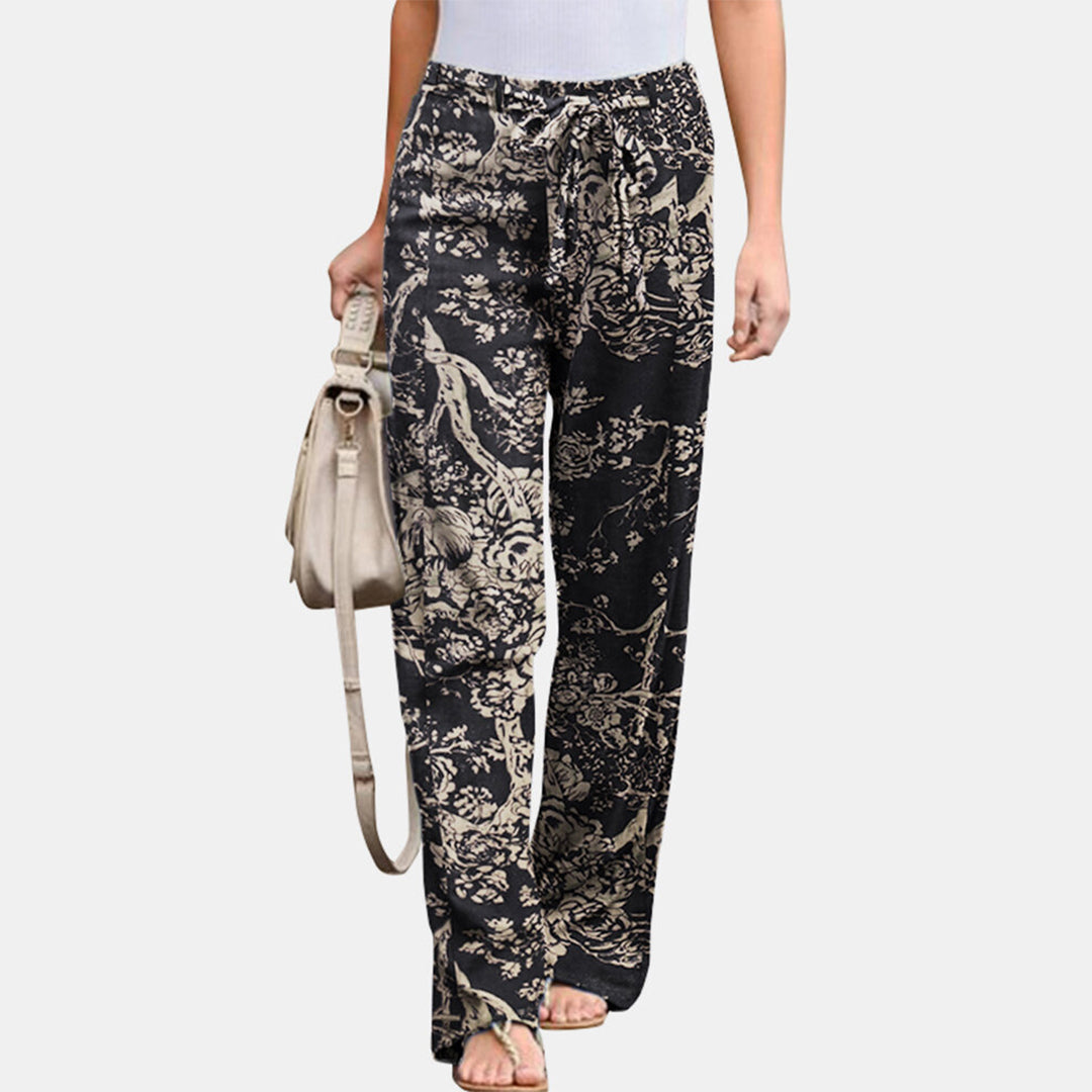 Women's Relaxed Fit Casual Trousers - Mid Waist Everyday Comfort