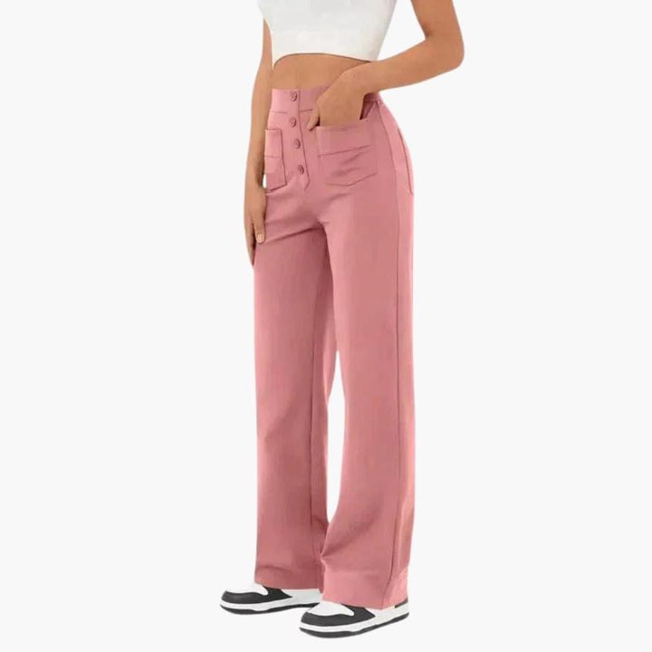 Everyday women's comfortable trousers, designed with a relaxed fit and practical side pockets.