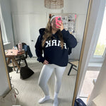 Navy with White Letters