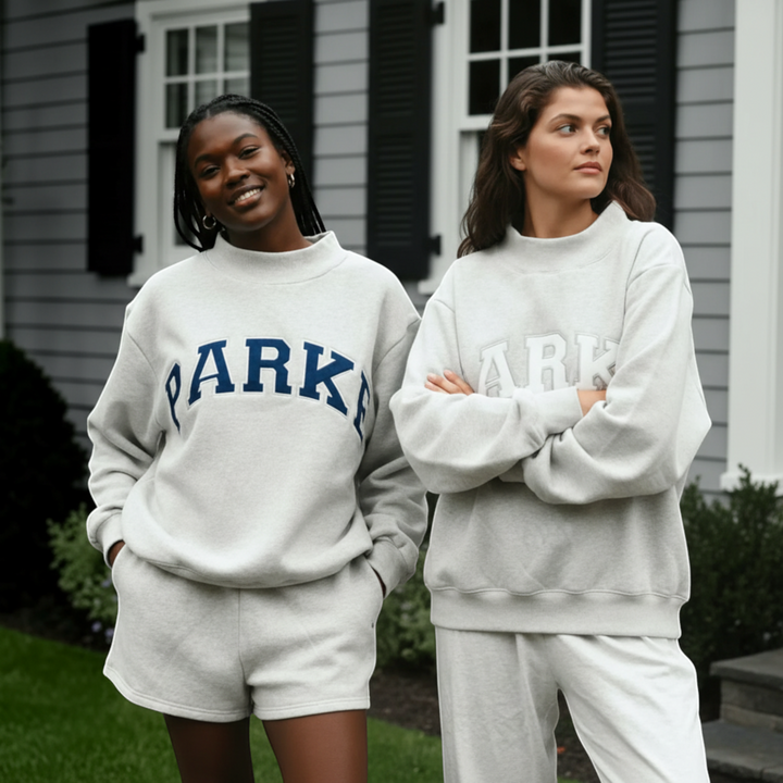 Oversized women's varsity hoodie, perfect relaxed fit for casual everyday fashion.