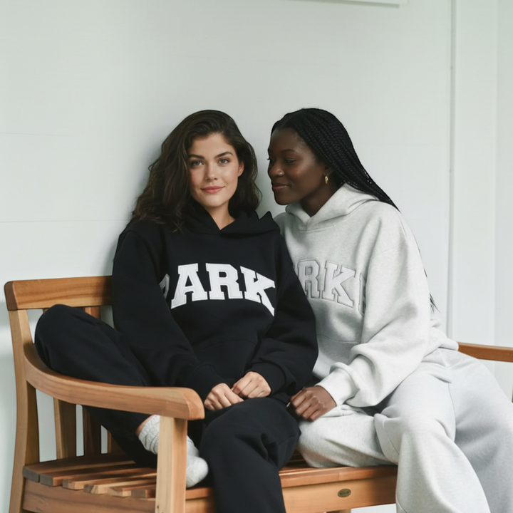 Long sleeve women's casual hoodie, collegiate varsity relaxed fit for comfort.
