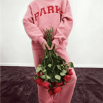 Pink with Red Letters