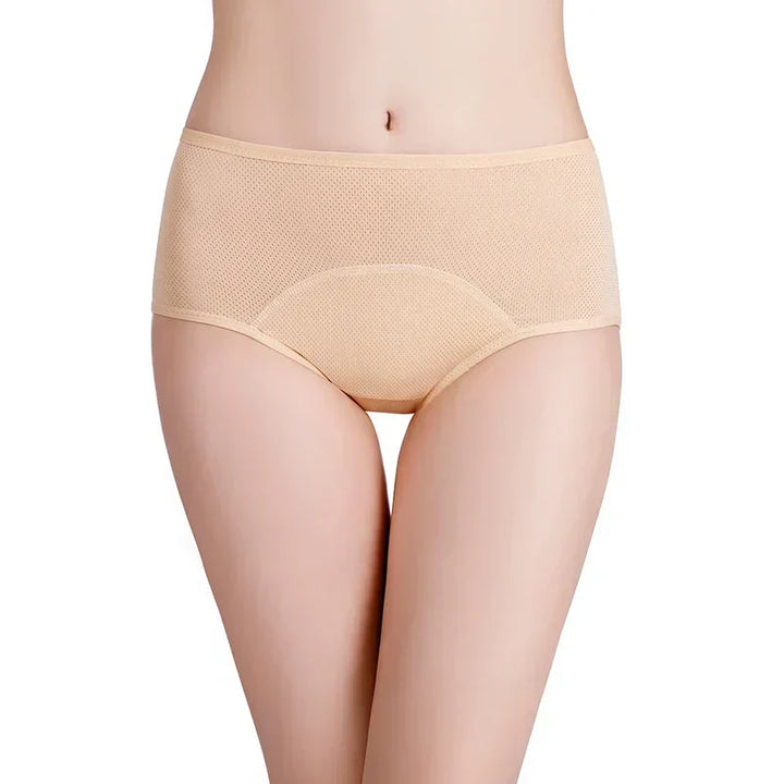 Women's reusable leak-resistant protective briefs for incontinence, ultimate comfort & discretion.