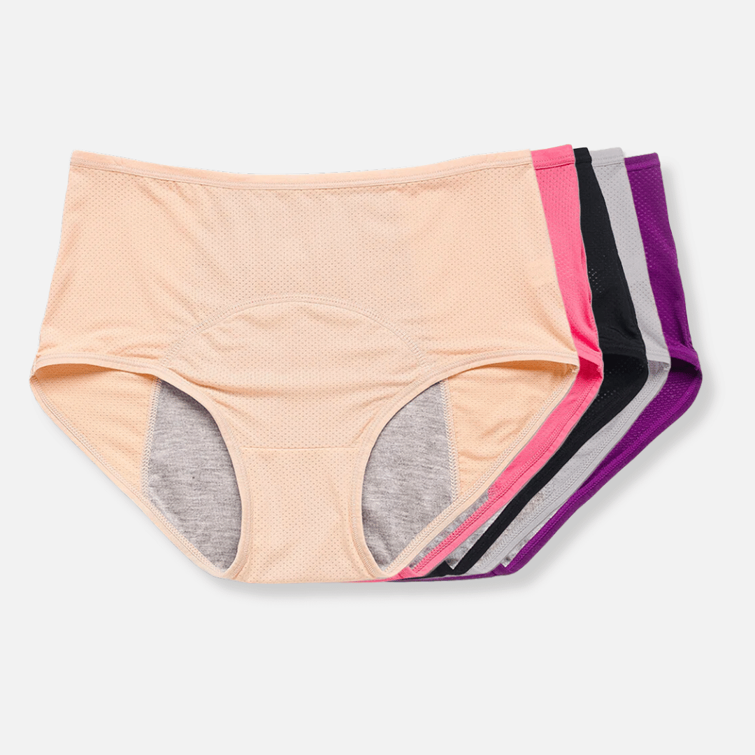 Protective briefs for women, reusable and leak-resistant, ensuring all-day confidence & comfort.