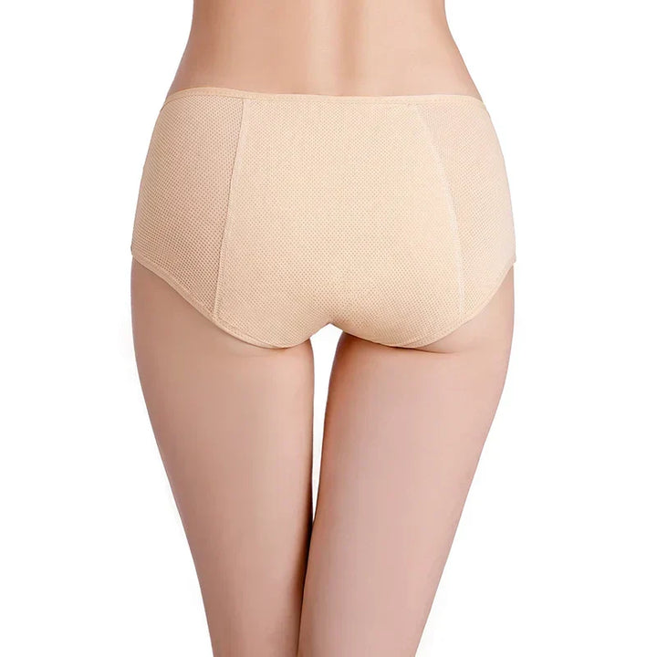 Washable women's protective briefs, reusable leak-resistant underwear for daily comfort and hygiene.