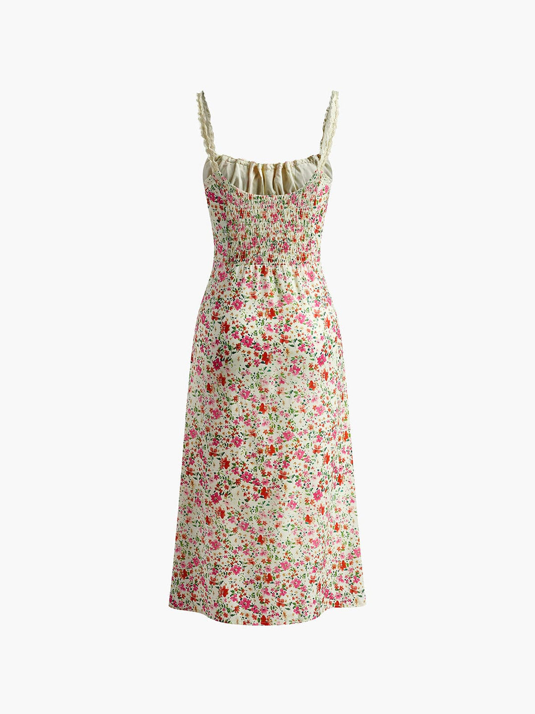Effortless women's summer midi dress with a beautiful floral pattern. Romantic & elegant daywear for any occasion.