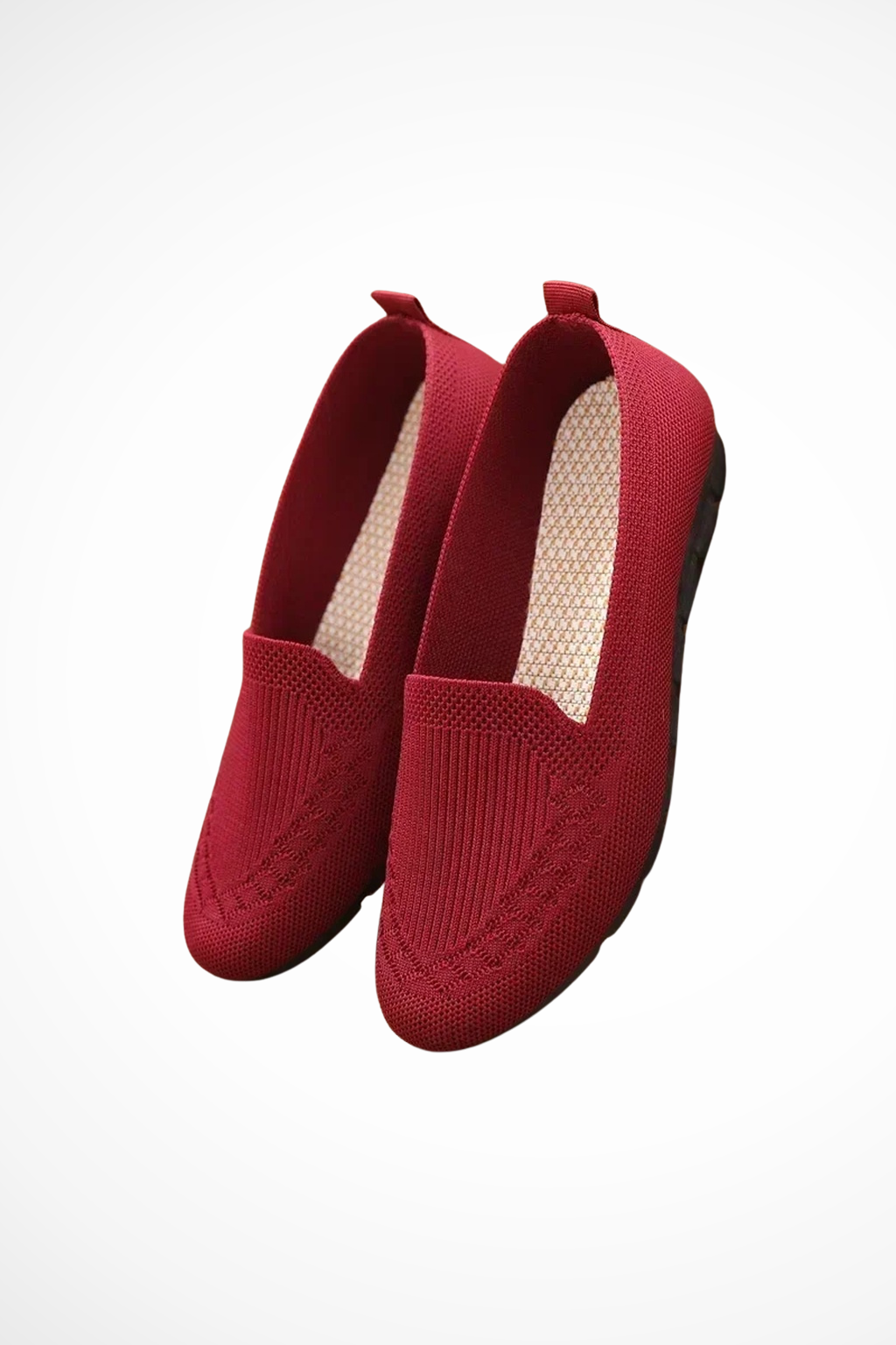 Classic black round toe ballet flats, comfortable slip-on women's casual footwear.