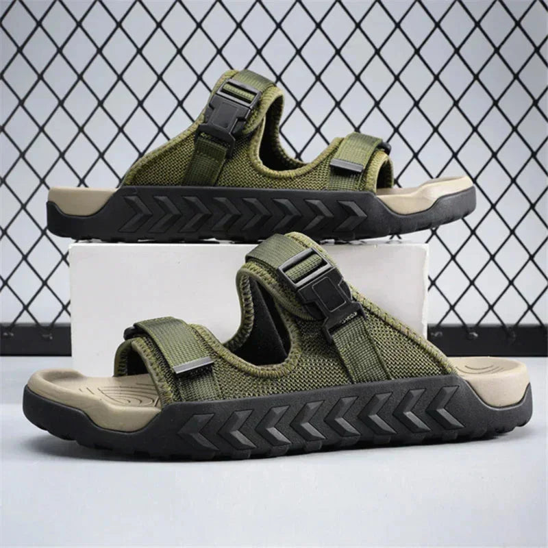 Women's rugged outdoor sandals with adjustable buckle closure & comfortable footbed, perfect for hiking.